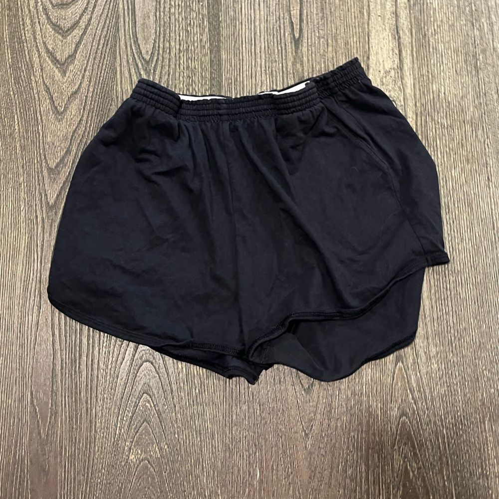 Soffe Girls Authentic Shorts Elastic Waist Pull-On Lightweight Black Size Large